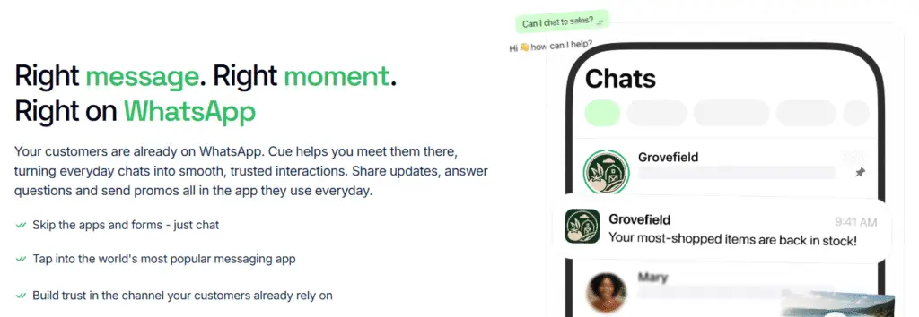 cuedesk whatsapp automation